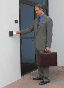 man-with-access-entry-card